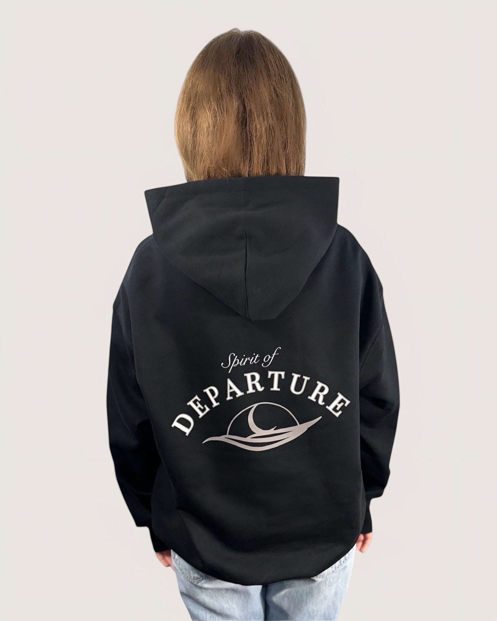 Hoodie Black Schwarzer Hoodie Women Spirit of Departure