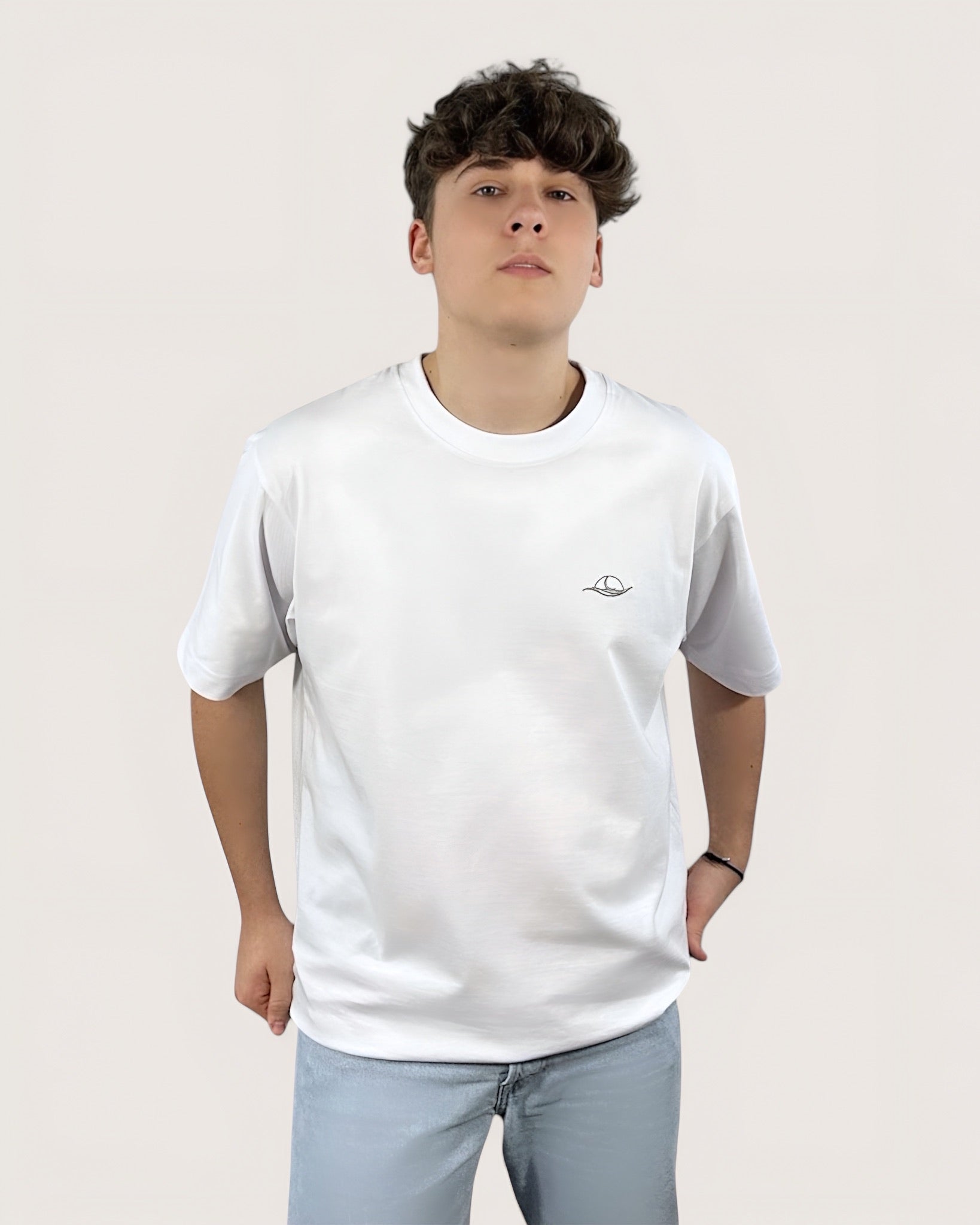 Tee white Men weißes T-Shirt Herren mit Backprint Spirit of Departure Streetwear