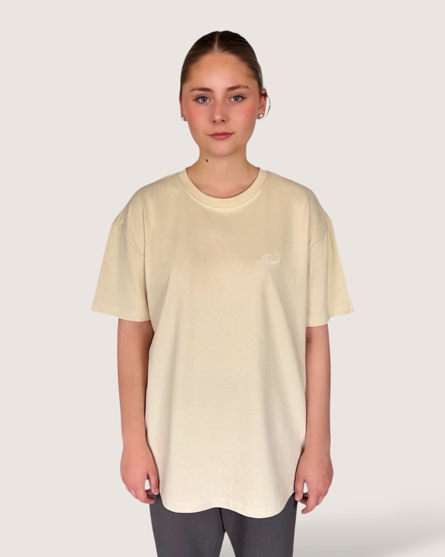 BLACK ROSE HEAVY TEE | CREAM