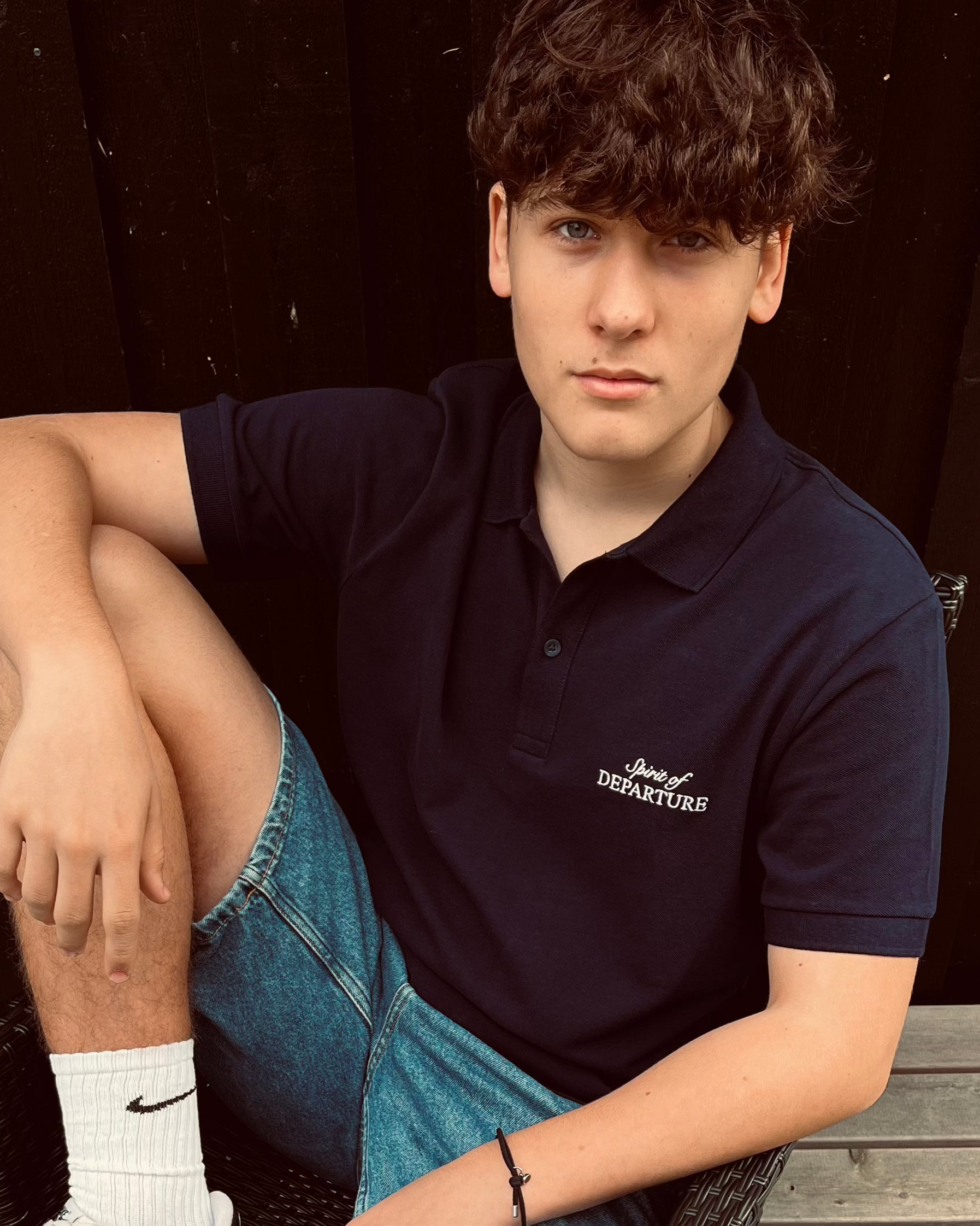 Polo Men Blue Polo Herren Navy Logo vorne Spirit of Departure Streetwear