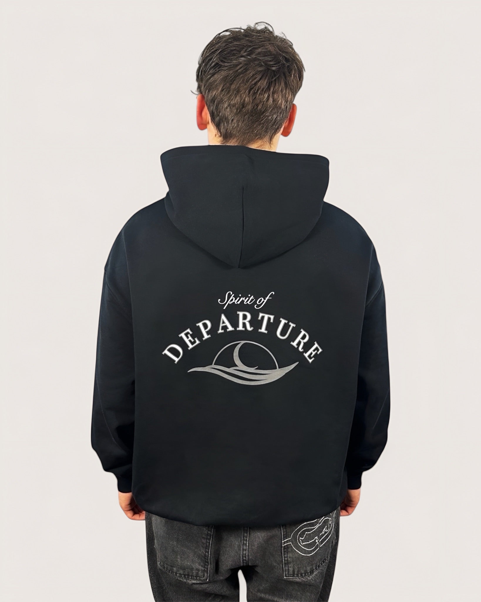 Hoodie Black Herren Spirit of Departure