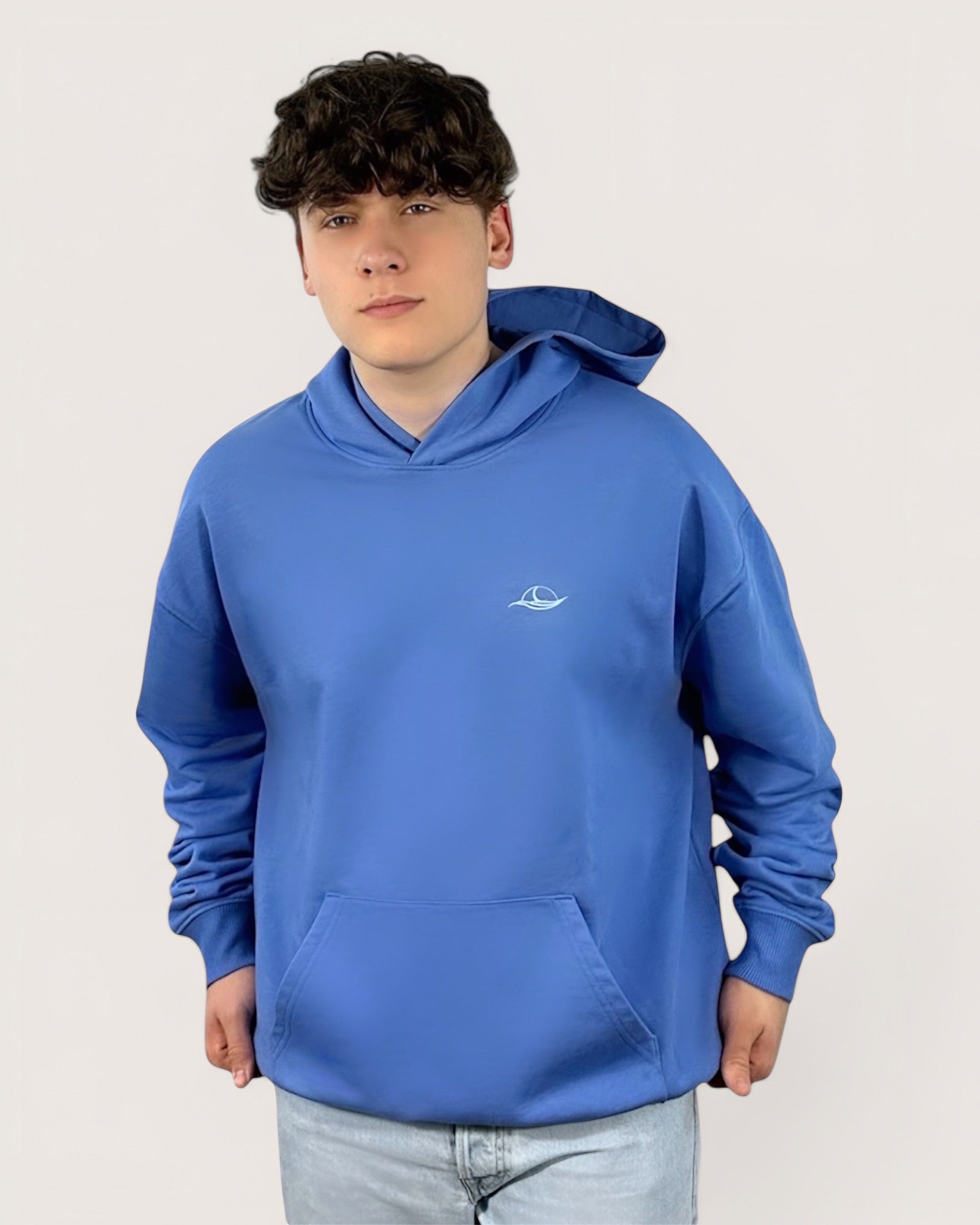 Blauer Hoodie mit Backprint Spirit of Departure Men Herren 