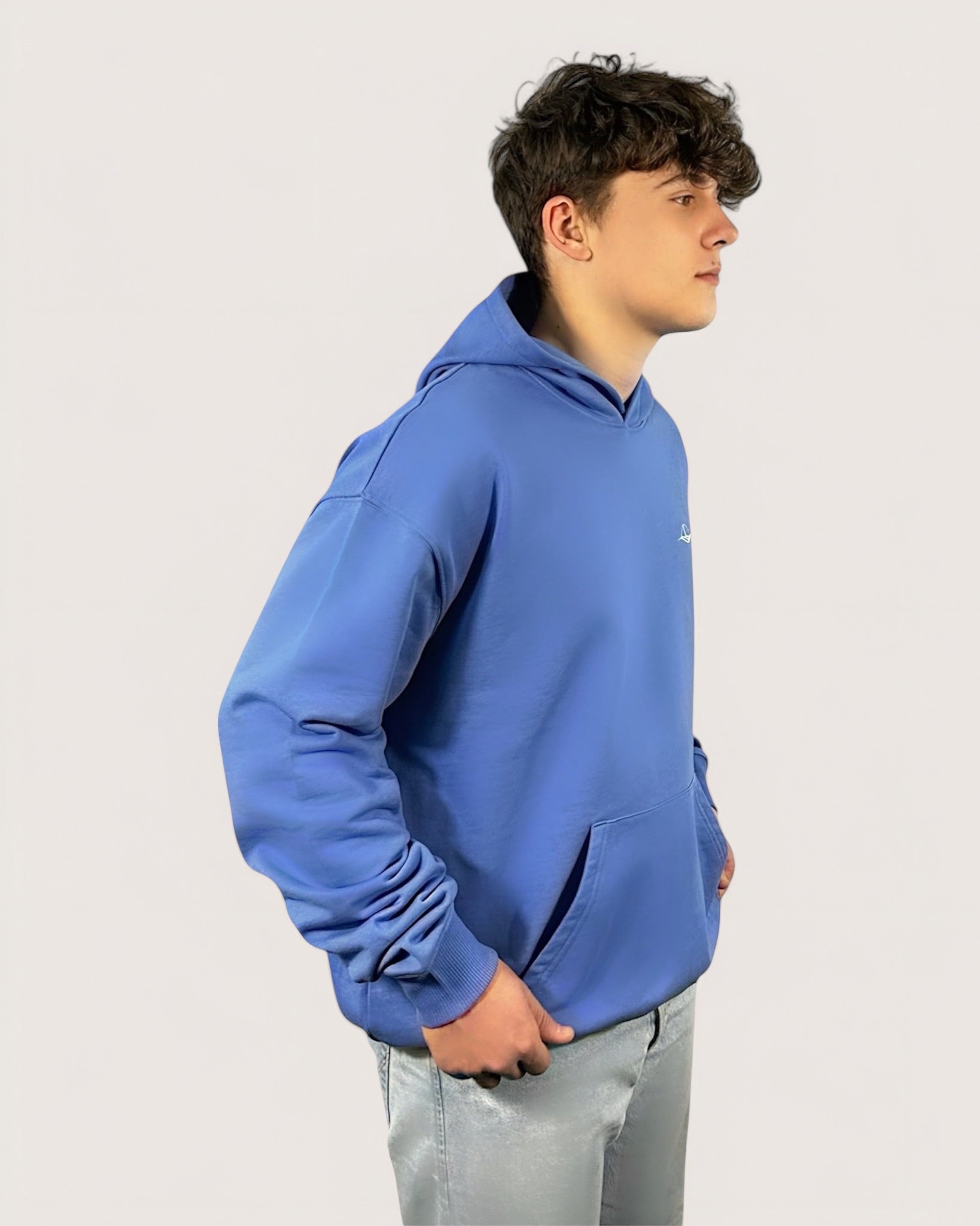 Blauer Hoodie mit Backprint Spirit of Departure Men Herren 