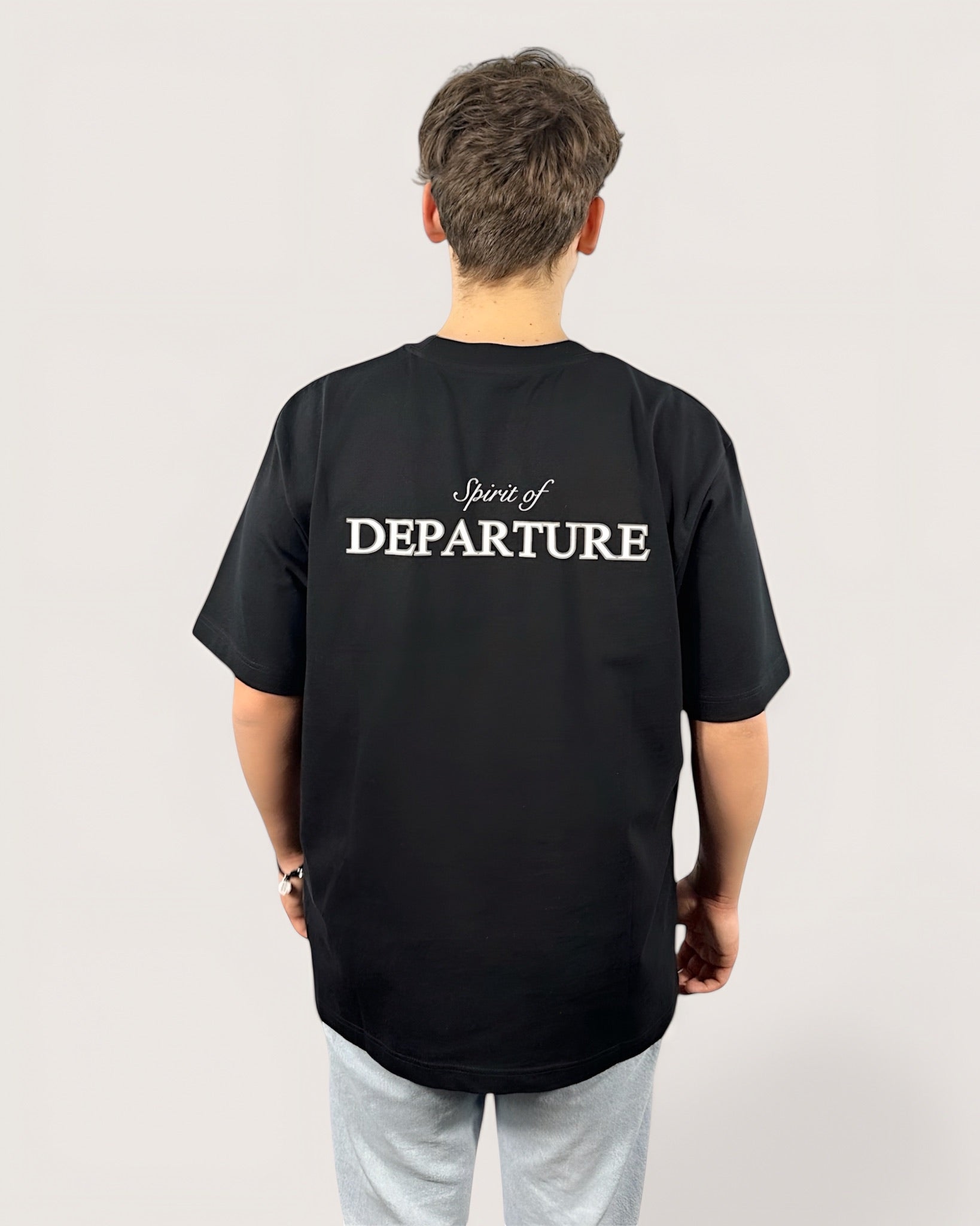 Tee Black Men Schwarzes T-Shirt Herren mit Backprint Spirit of Departure Streetwear