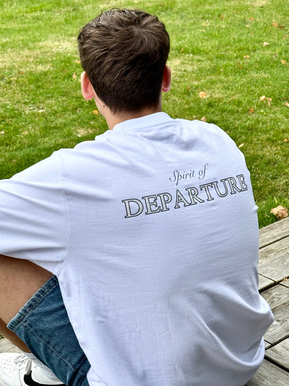 Tee white Men weißes T-Shirt Herren mit Backprint Spirit of Departure Streetwear