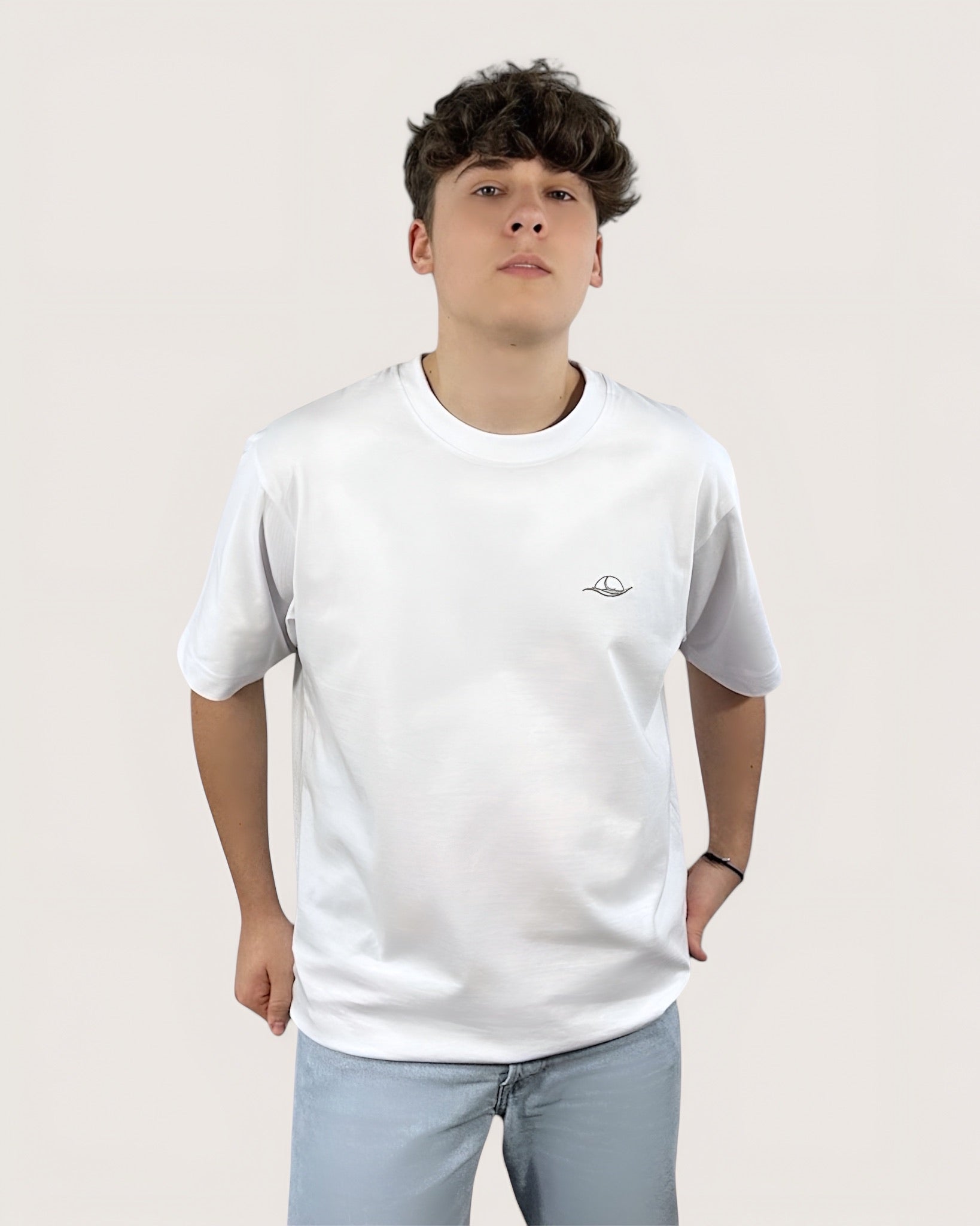 Tee white Men weißes T-Shirt Herren mit Backprint Spirit of Departure Streetwear