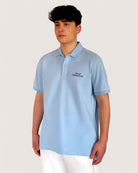 Polo Men Blue Polo Herren Hellblau mit Logo vorne Spirit of Departure Streetwear