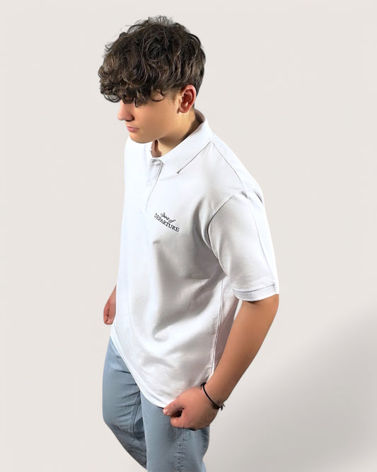 Weißes Polo Herren Polo Men White Polo Collection Spirit of Departure 